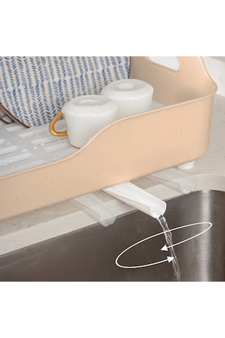 Porsima Akl-060 Bej Lüks Tabaklık Bulaşıklık Bulaşık Sepeti