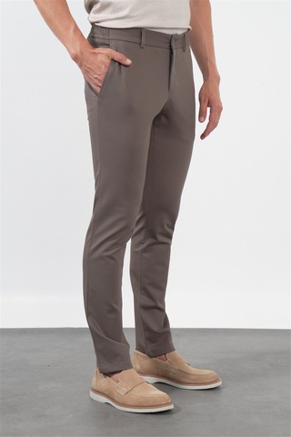 İmza Kahverengi Yan Cep Slim Fit Esnek Jogger Pantolon 1003260373