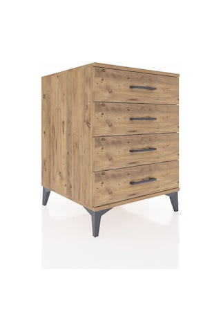 Kronos Komodin 4 Çekmeceli 60x59x80 Çam-çam Çam
