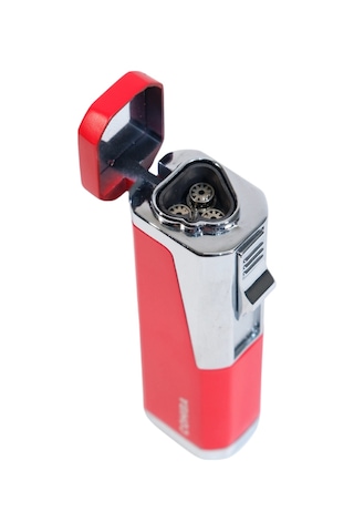 Cohiba 3 Torch Pürmüz Delicili Kırmızı Metal Puro Çakmağı - Tr9607