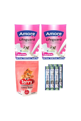LifeGuard Kedi Süt Tozu 2x240g + Mommies Care 200g ve Sticks
