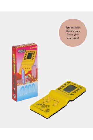 Taşınabilir Tetris Oyunu El Konsolu Dayanıklı Plastik, Pil İle Çalışan Retro Oyun Aleti -