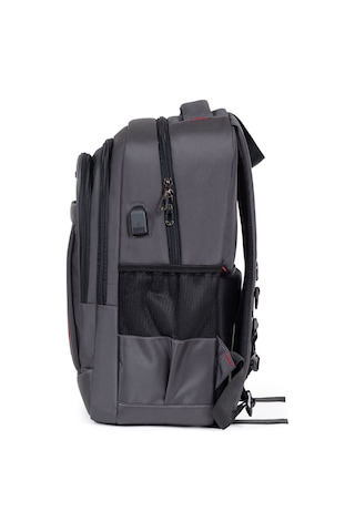 Dada Gri Okul Çantası Geniş İç Hacim Yandan Cepli Uzun Ömürlü ve Sağlam Ortaokul Lise Üniversite