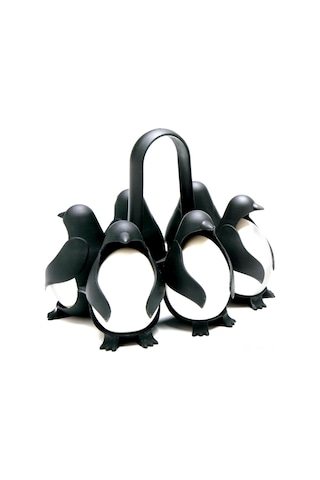 Konesam Penguen Şekilli Yumurta Pişirici, Yumuşak Ve Sert Pişirme Fonksiyonu, Ev Ve Partiler İçin, 1 Adet Siyah