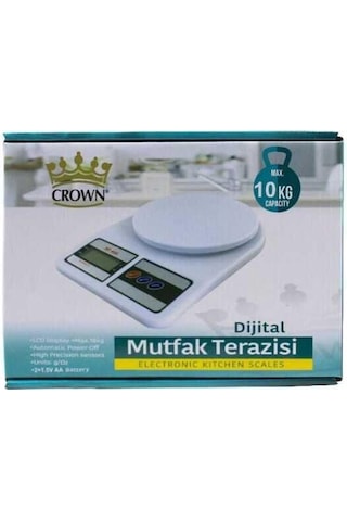 Crown Crw-7024 Dijital Hassas Mutfak Terazi Tartısı 10kg