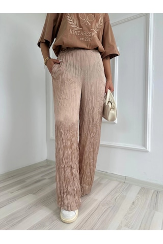 Keymoda Kadın Kraşlı Pantolon Bej Bej