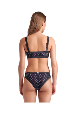 Arena Rainbow Monogram Kadın Siyah Yüzücü Bikini 007078515 Siyah