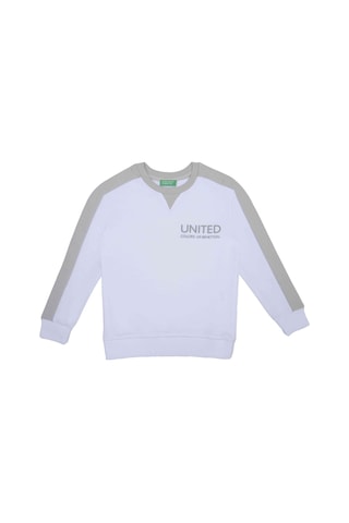 United Colors Of Benetton Benetton Erkek Çocuk Sweatshirt Bnt-b21606 Beyaz