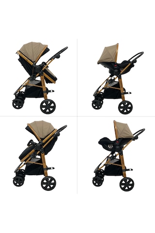 Bebegold Travel Sistem, Çift Yönlü, Seyahat Sistem Bebek Arabası / Mama Sandalyesi Set