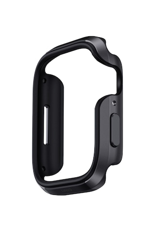 Apple Uyumlu Watch 45mm Kasa Koruyucu Metalik Görünüm Valencia Serisi Camlı Kasa