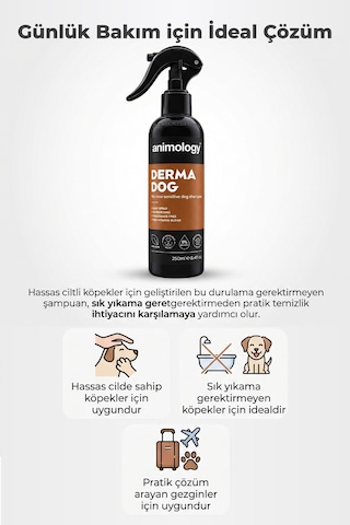 Animology Derma Dog Hassas Derili Köpek Durulamasız Şampuan 250 Ml