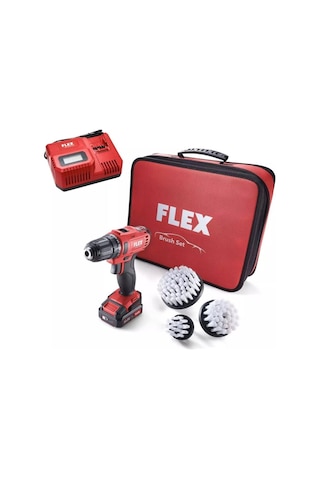 Flex DD2G Şarjlı Vidalama Ve Detaylı Temizlik Fırça Seti 3'lü