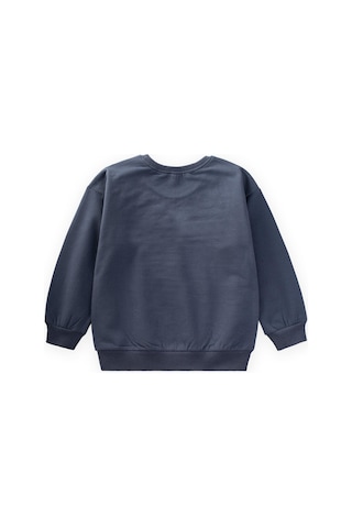 Cigit Çiçek Nakışlı Sweatshirt 2-7 Yaş Lacivert Lacivert