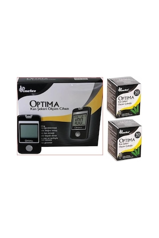 Optima Kan Sekeri Ölçüm Cihazı + Strip 2 Kutu 100 Adet Optima Kan Sekeri Ölçüm Cihazı + Strip 2 Kutu 100 Adet