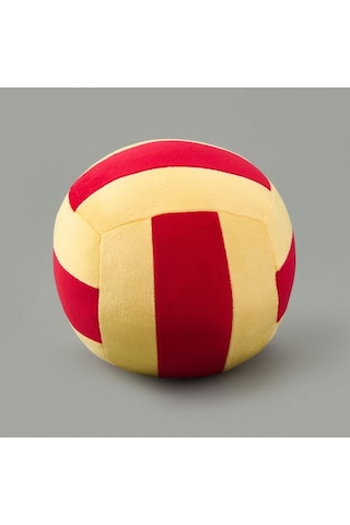 Evidea Soft Voleybol Topu Figürlü Yastık - Kırmızı / Sarı - 20 Cm Kırmızı / Sarı