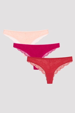 Penti Hot Summer Lacy Back 3'lü Brazilian Külot Çok Renkli