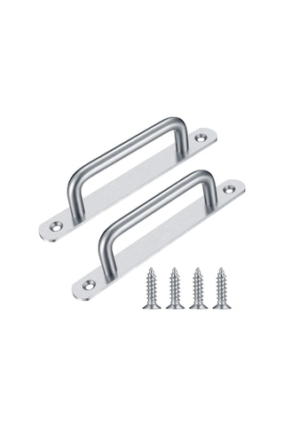 Fosenze Stainless Çelik Kaydırma Kapı Kolu Tabanlı - Dolap, Gardrop, Şube İçin 160mm Dayanıklı Tuş Kolu Seti 2 Adet