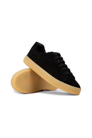Deery Erkek Hakiki Süet Siyah Sneaker Ayakkabı - 02018msyhc04