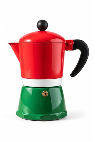 Retro Renkli Moka Pot 6 Fincan Kahve Demleyici