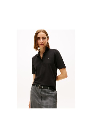 Siyah Kadın Standart Fit T-shirt 1985 Reg Pıque Polo Ss Black