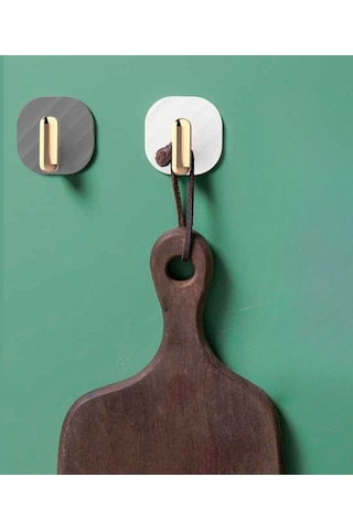 Buffer 2li Yapışkanlı Retro Askılık Dolap Kapak Kulpu Gri