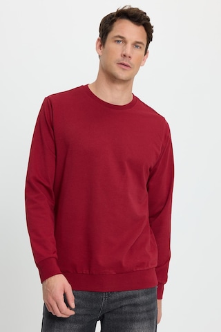 Tudors Erkek Relax Fit Rahat Kesim %100 Pamuk 2 İplik Bisiklet Yaka Bordo Sweatshirt -41523 Bordo