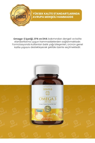 Erbatab Omega 3 Balık Yağı 60 Kapsül