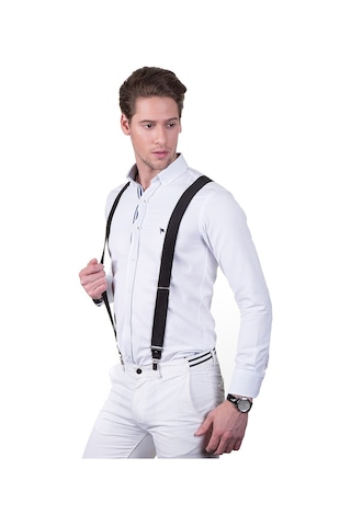 Tudors Erkek Pantolon Askısı Siyah