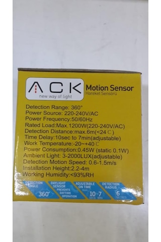 Ack Sıva Altı Sensör 360 Derece