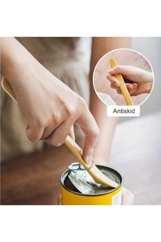 Trendooze Gaojunshop01 Sarı Silikon Spatula Kavanoz Kazıyıcı Ergonomik Sap Yapışmaz Dayanıklı Mutfak Aleti