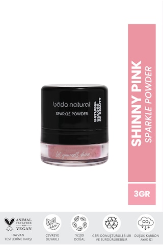 Bade Natural Sparkle Powder Shinny Pink Toz Işıltılı Allık Doğal