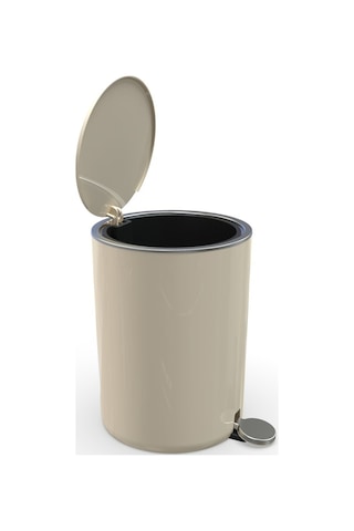 Primanova Lenox Pedallı Çöp Kovası 5Litre Bej. Bej