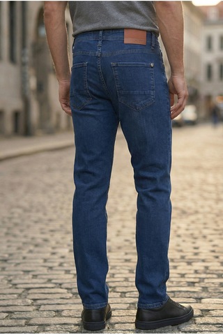 Little Cup Jeans Co Erkek Mavi Klasik Kesim Pamuklu Esnek Jean Kot Denim Pantolon