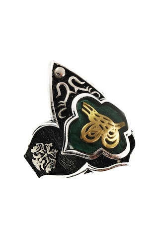 Gümüş Erkek Zihgir Başparmak Yüzük Osmanlı Tuğralı Model