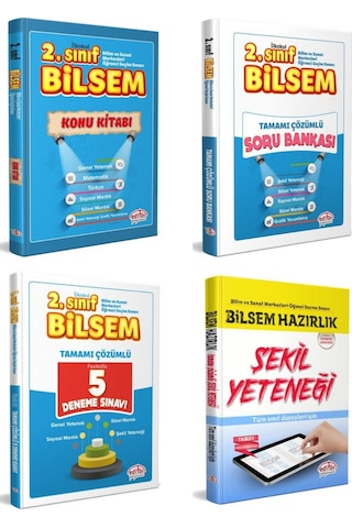 Editör Yayınları 2. Sınıf Bilsem Hazırlık Kitapları Seti 4 Lü  Set