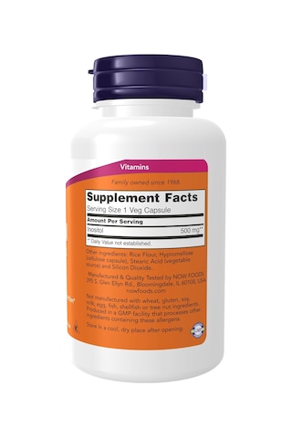 Now Foods Inositol 500 Mg, Healthy Membrane Cellular Health 100