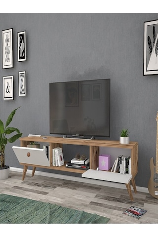 Mbes Mobilya Eda Atlantik-Beyaz 140 Cm Tv Ünitesi