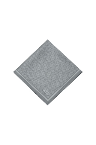 Vakko Twill İpek Eşarp - Helezon Monogram - Gri
