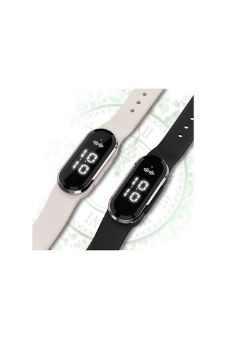 Fortunelane Siyah Akıllı Ultrasonik Sinek Kovucu Bileklik, Fiziksel Koruma, Üç Seviye Ayar, Saat, Hamile Bebeğe Uygun