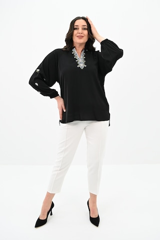 Kadın Nakış Detaylı Uzun Kollu Bluz 1715-24 001