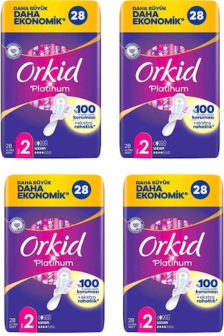 Platinum Uzun Boy 2 28 Adet Hijyenik Ped 4 Adet