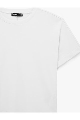 Koton Pamuklu Regular Fit Kısa Kollu Bisiklet Yaka Basic Tişört Beyaz 6sak60004uk