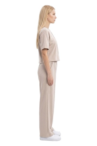 Cottonhıll Premium - Sway Collection Vizon Modal Nervür Dikiş Detay Kadın Eşofman Takımı