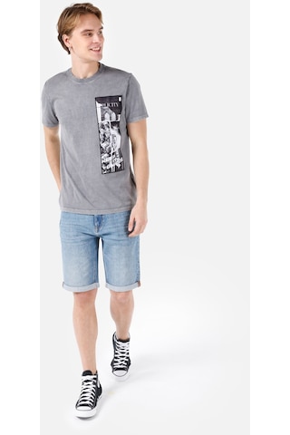 Colin's Colins Gri Erkek Tshirt K.Kol Gri