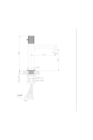 Fontana FM-2219 Lavabo Bataryası Gri - Şampanya