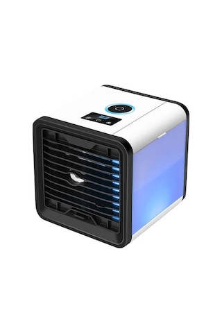 Reedark Masaüstü Çift Renkli Hava Soğutucu - 3 Hızlı, 7 Renkli Işıklı, Lcd Ekranlı Spreyli Mini Fan