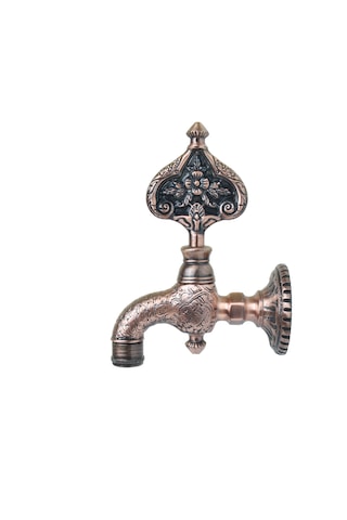 Fkn Desenli Perlatörlü Bakır Eskitme Osmanlı Musluk Bronz
