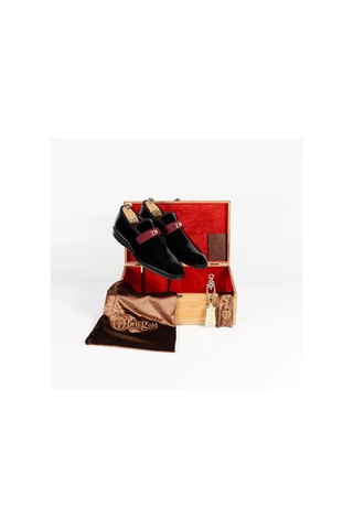 Twingold İsme Özel Smokin Salon Erkek Ayakkabısı - %100 Hakiki Deri - Gümüş Konseptli - Aa01016 - Bordo Bordo