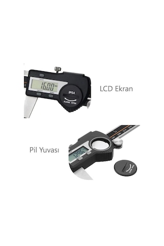 Loyka B5110-150 Bilgi Çıkışlı Dijital Kumpas 0-150 Mm Ip54 Korumalı