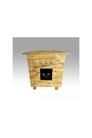 Kedi Kulübesi Standart Su Geçirmez Dış Mekan OSB Kedi Evi 52 x 35 x 50 CM